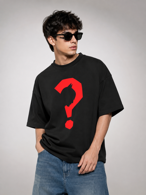 Batman Red Question Mark Oversized T-Shirt