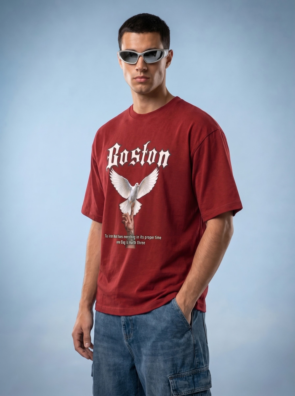 Boston Dove Oversized T-Shirt