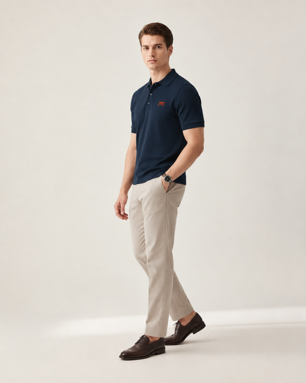 Thoughtful Fit Premium Polo T-Shirt Navy Blue
