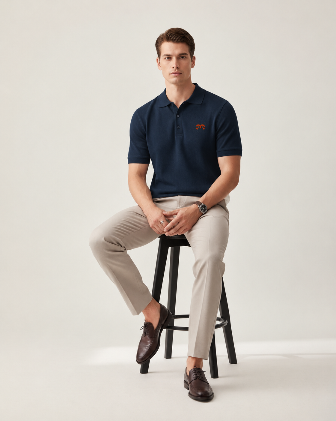 Thoughtful Fit Premium Polo T-Shirt Navy Blue