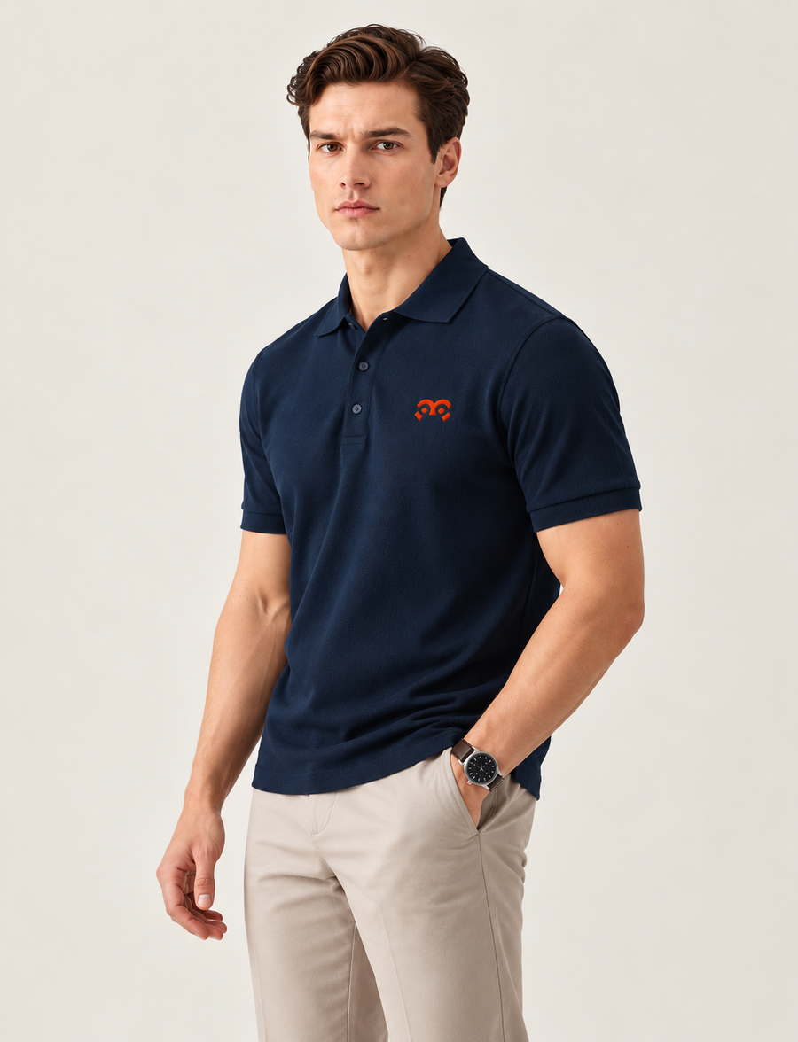 Thoughtful Fit Premium Polo T-Shirt Navy Blue