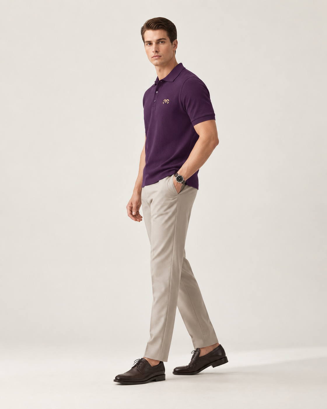 Thoughtful Fit Premium Polo T-Shirt Purple