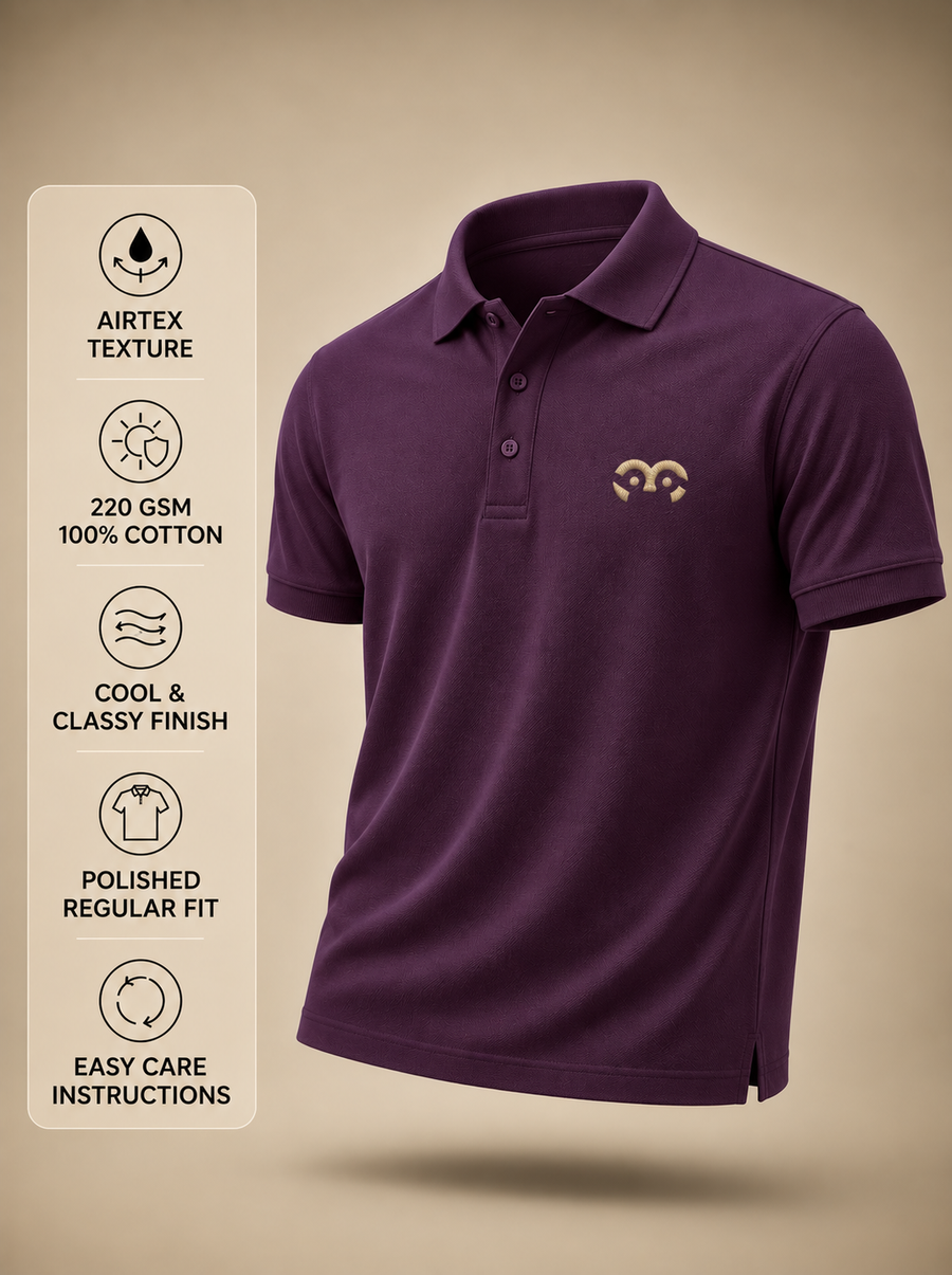 Thoughtful Fit Premium Polo T-Shirt Purple