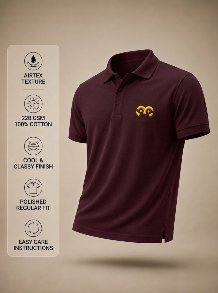 Thoughtful Fit Premium Polo T-Shirt Maroon