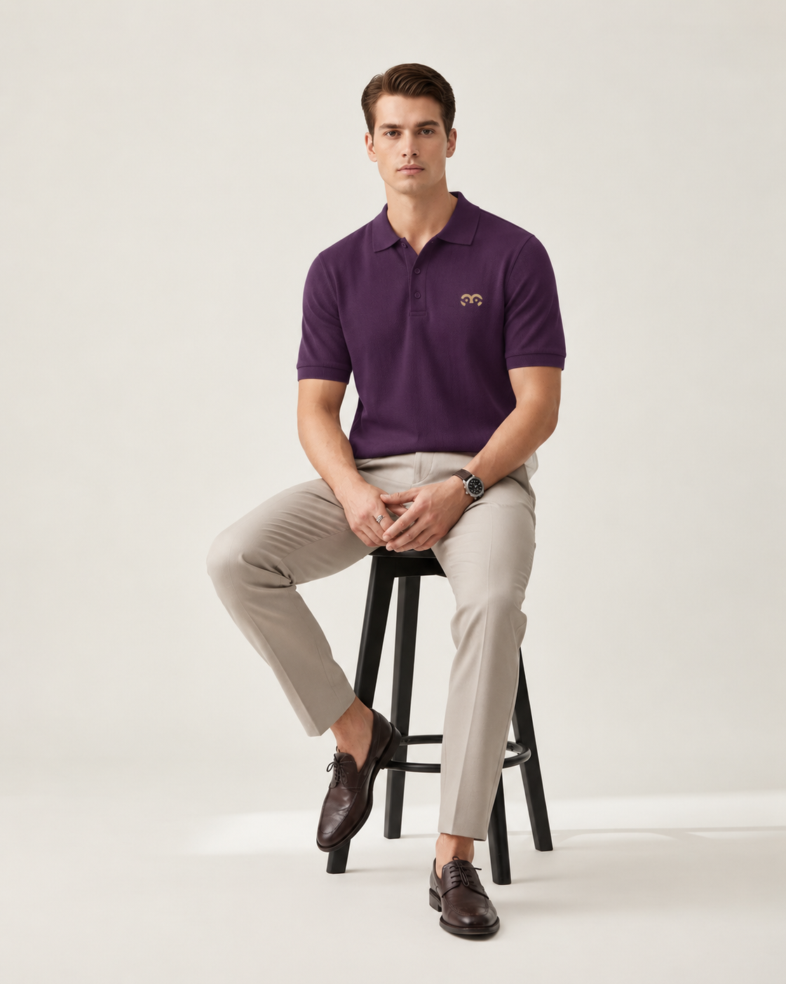 Thoughtful Fit Premium Polo T-Shirt Purple
