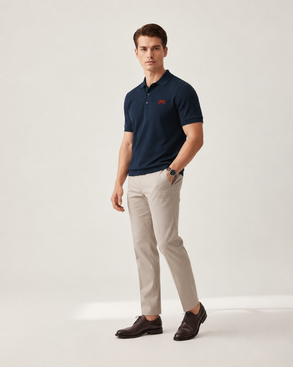 Thoughtful Fit Premium Polo T-Shirt Navy Blue